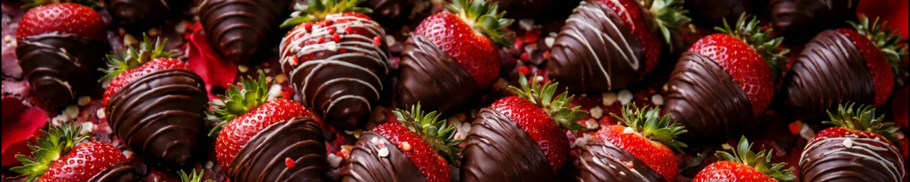 jordb&aelig;r i sjokolade til Valentines day