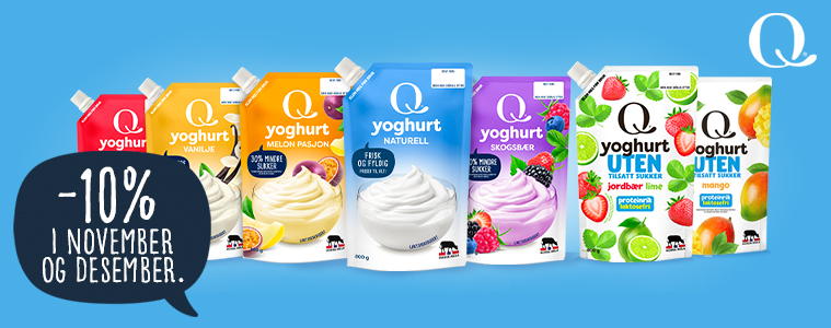 -10% på Q Yoghurt ut året!